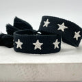 STARS svart uttalande armband vävt, broderat image 0