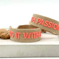 DO IT WITH PASSION broderat tygarmband Parsley & pepper image 0