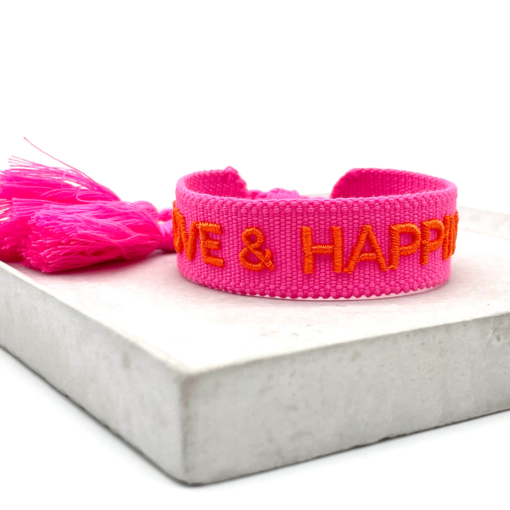 LOVE & HAPPINESS broderat armband Parsley & Pepper image 1