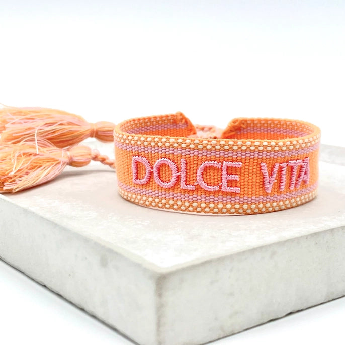 DOLCE VITA uttalande armband vävt, broderat image 1