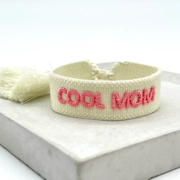 COOL MOM vävt budskapsarmband image 0