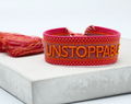 UNSTOPPABLE uttalande armband vävt, broderat image 0